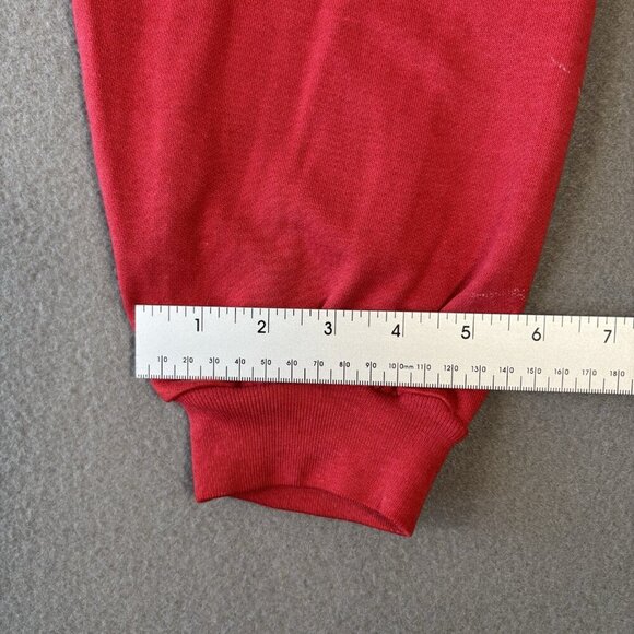 Vintage Poco Loco Club Mens Cardigan Red Double Sided Deor M.R. 90s Boat Anchor - Picture 11 of 13